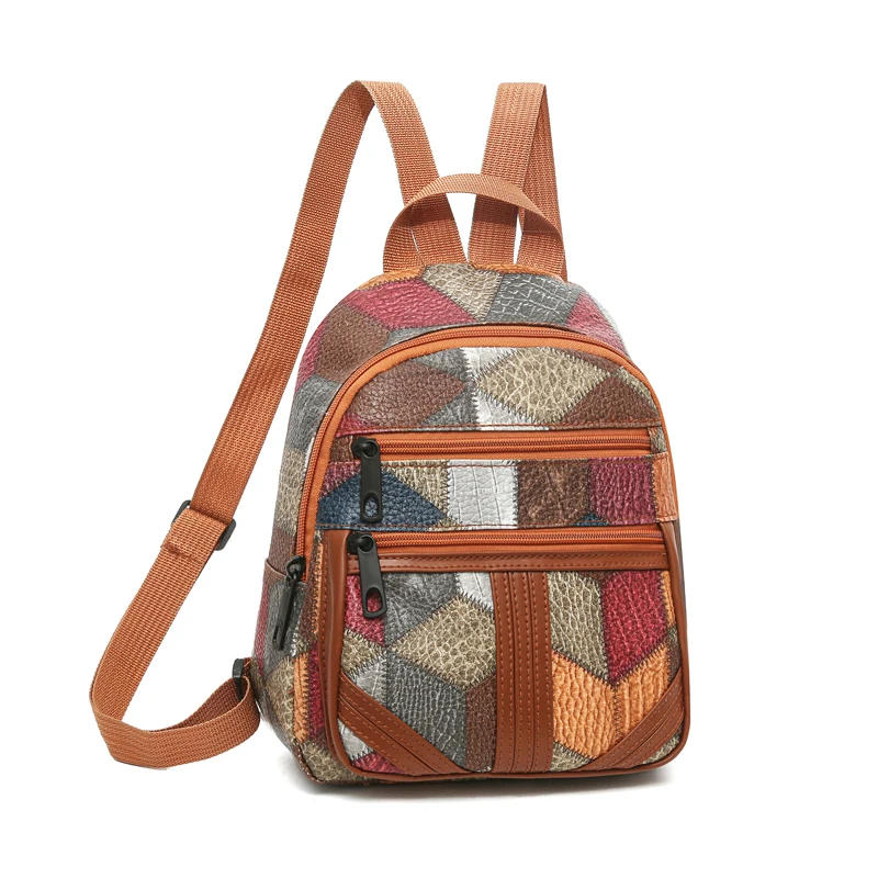 Sac à dos patchwork pour femme - Fashion Backpack Women avis et prix