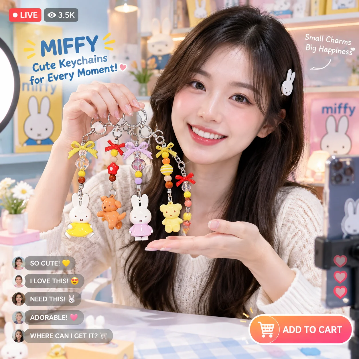 Porte-clés en peluche MIFFY, p - Fashion Backpack Women avis et prix